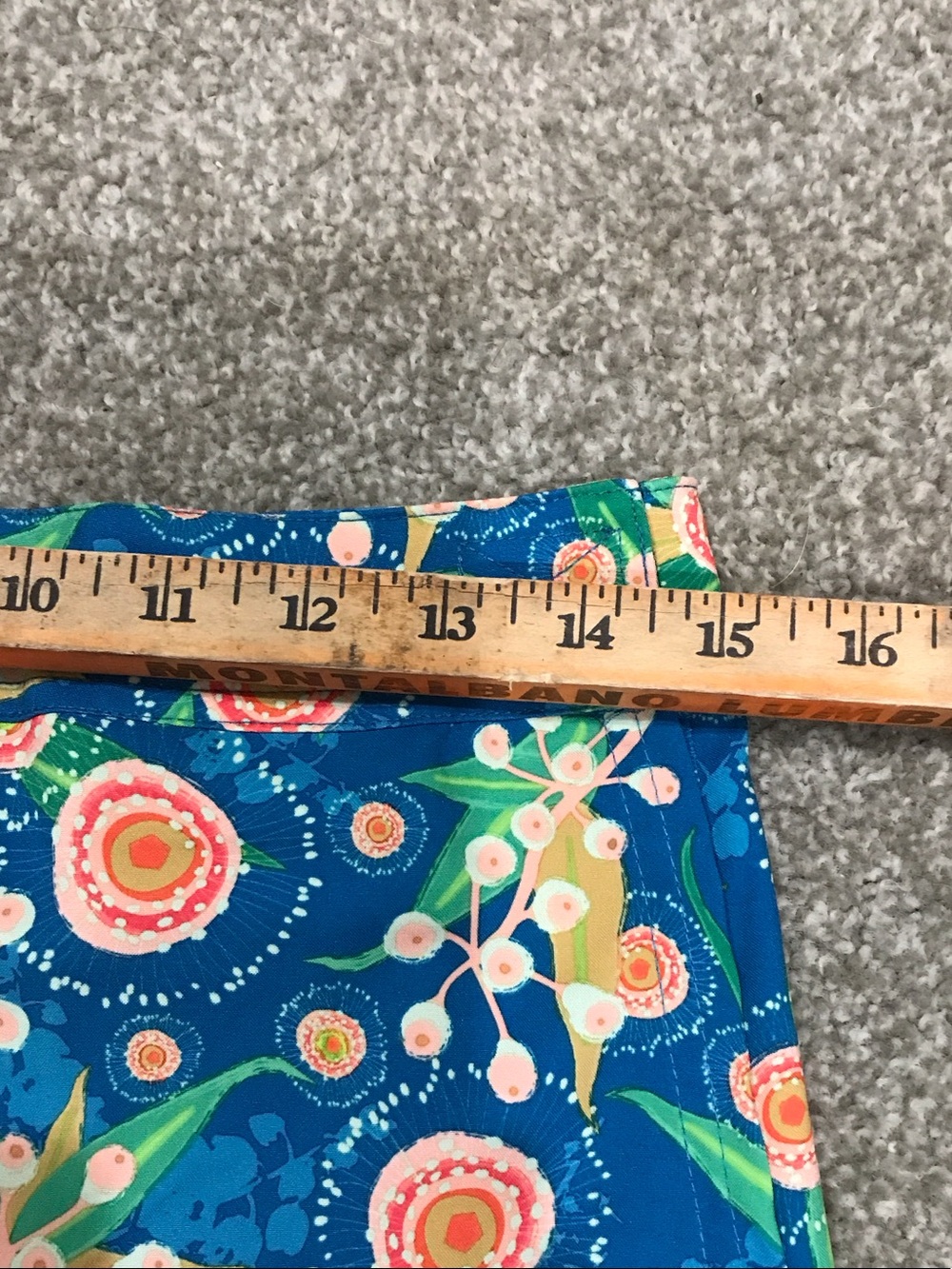 Ripskirt Hawaii Blue Floral A-Line Skirt with Green and Pink Accents - Picture 3 of 5